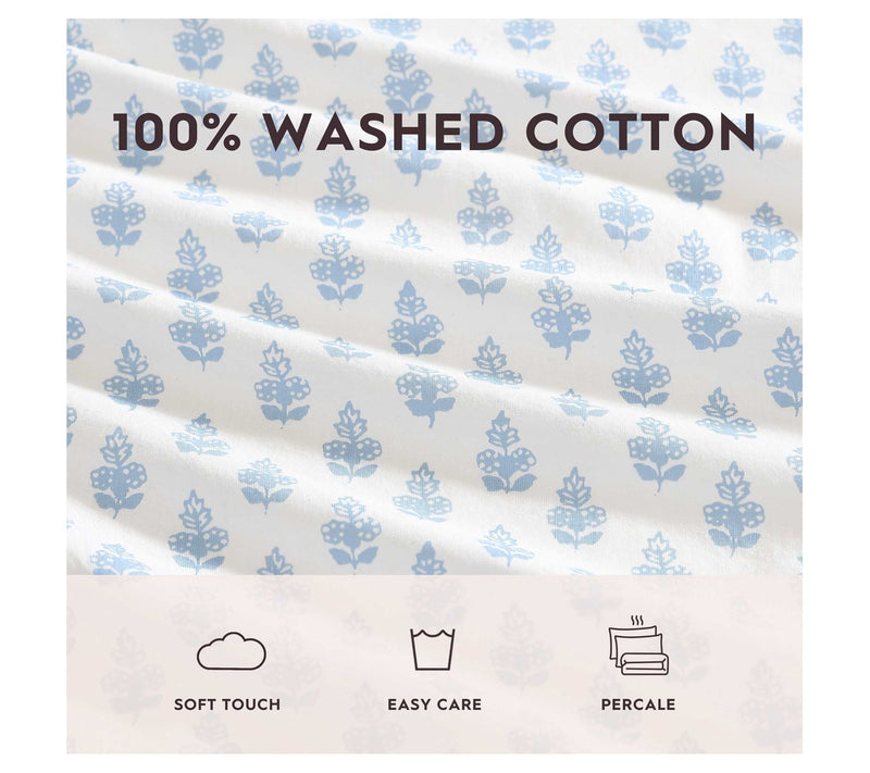 Laura Ashley Francesca Blue Full Sheet Set — View 7