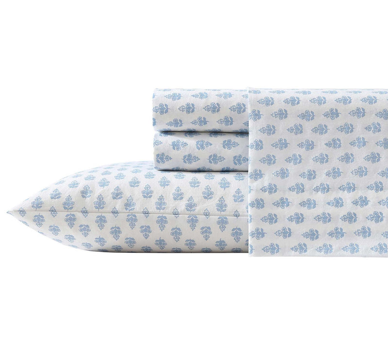 Laura Ashley Francesca Blue Twin Sheet Set — Main view