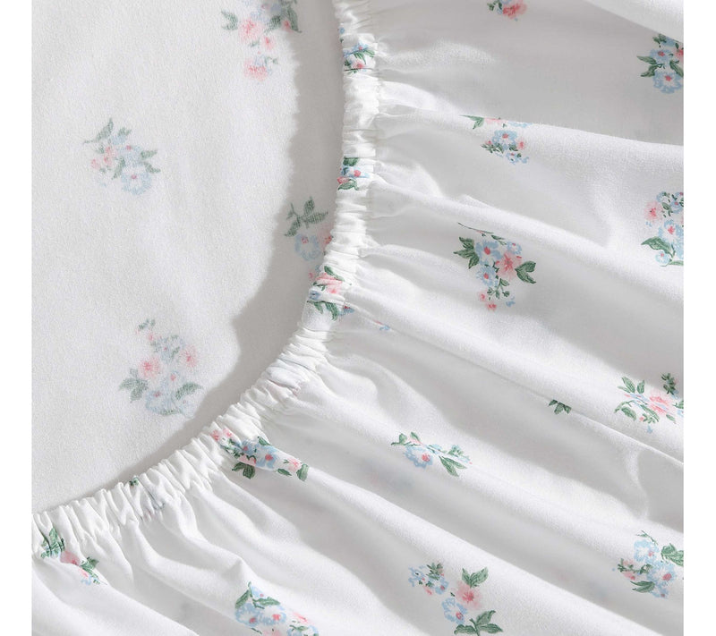 Laura Ashley Harperette Pink-Blue King Sheet Set — View 5