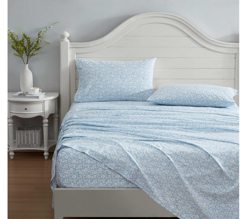 Laura Ashley Heirloom Ditzy Blue Full Sheet Set — View 2