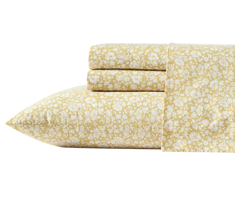 Laura Ashley Heirloom Ditzy Gold TwinXL Sheet Set — Main view