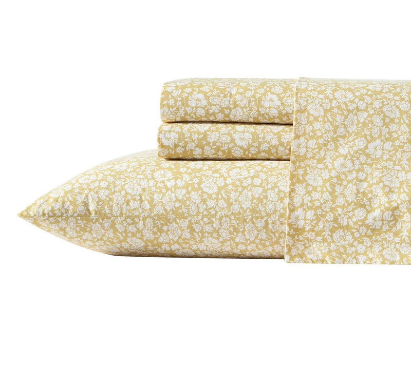 Laura Ashley Heirloom Ditzy Gold Full Sheet Set — View 8