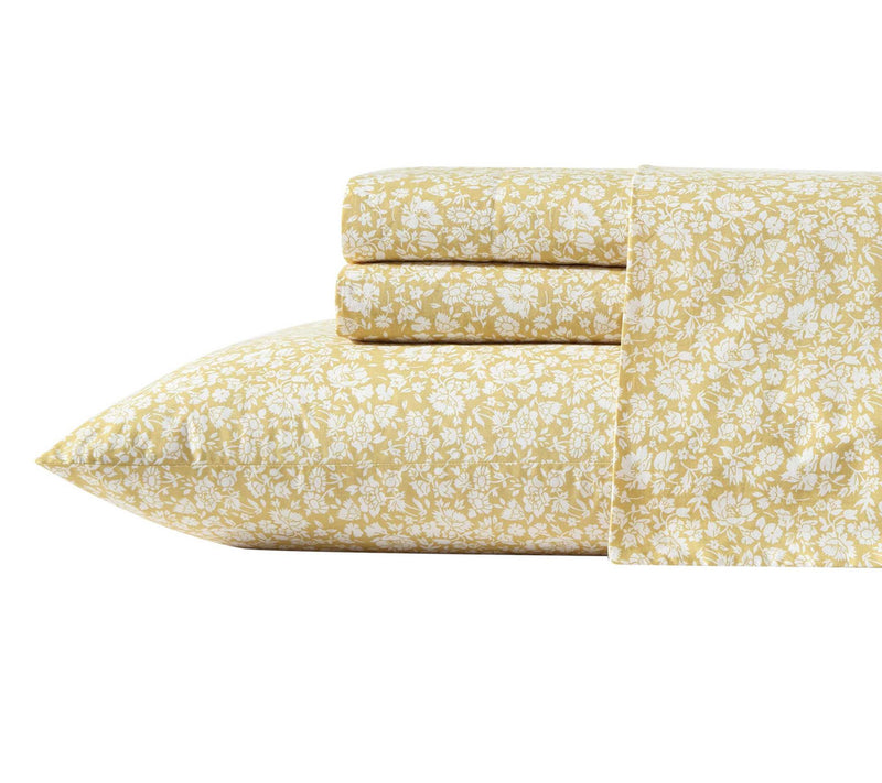 Laura Ashley Heirloom Ditzy Gold Twin Sheet Set — View 8
