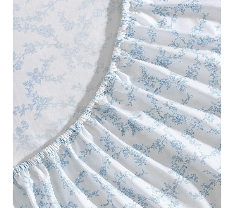 Laura Ashley Victoria Blue Twin Sheet Set — View 5