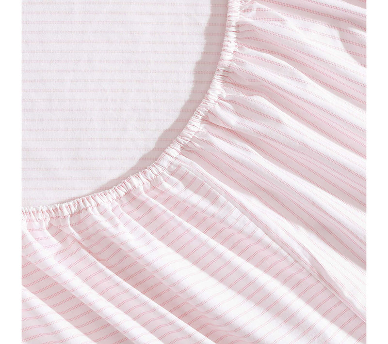 Laura Ashley Jaynie Blue-Pink King Sheet Set — View 5
