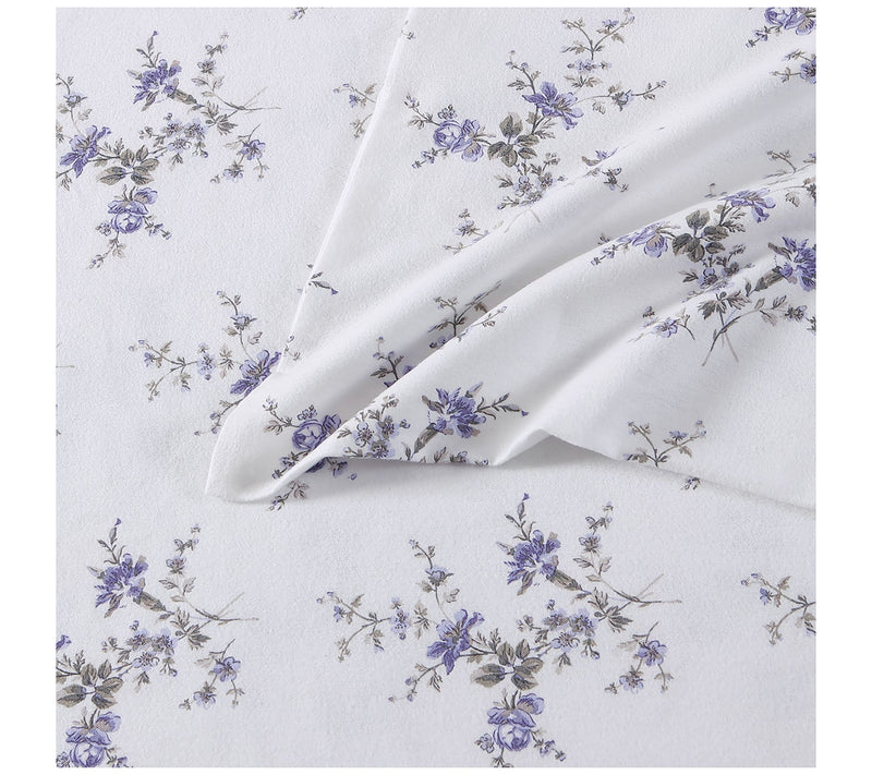 Laura Ashley Jessika Purple Full Flannel Sheetet — View 4