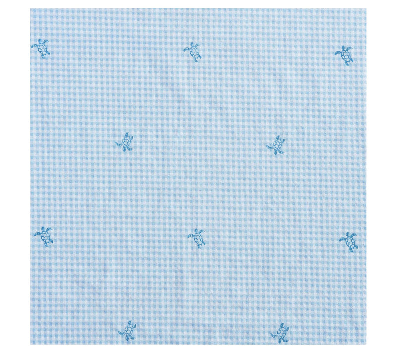 Laura Ashley Turtle Gingham Blue Queen Sheet Set — View 6
