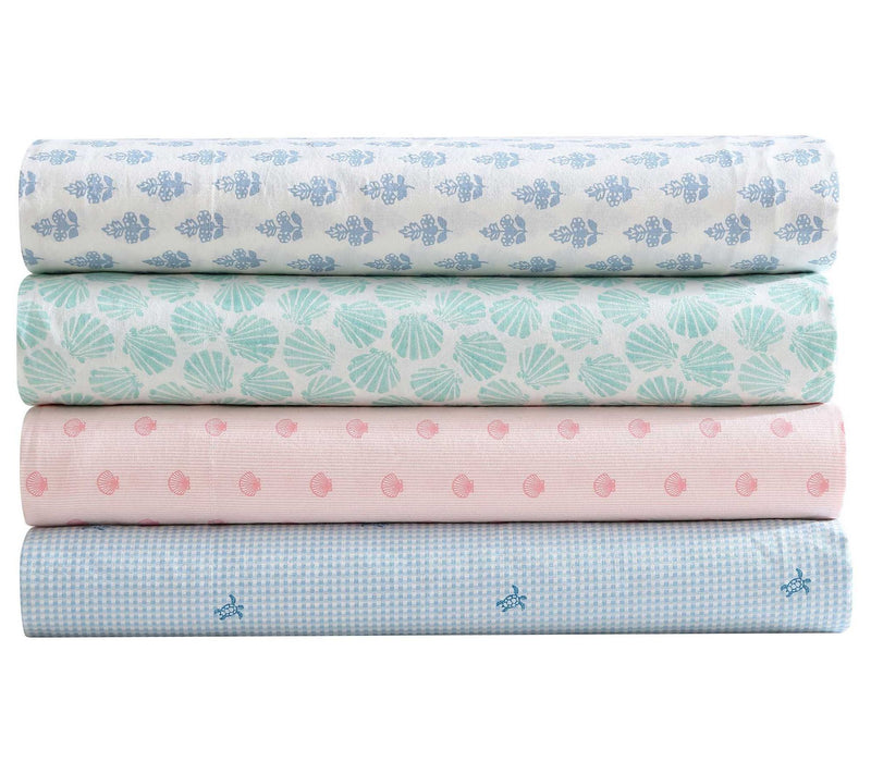 Laura Ashley Turtle Gingham Blue Full Sheet Set — View 8