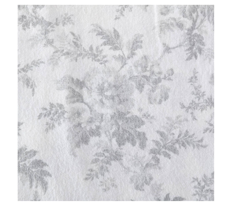 Laura Ashley Vanessa Grey Queen Flannel Sheet Set — View 6