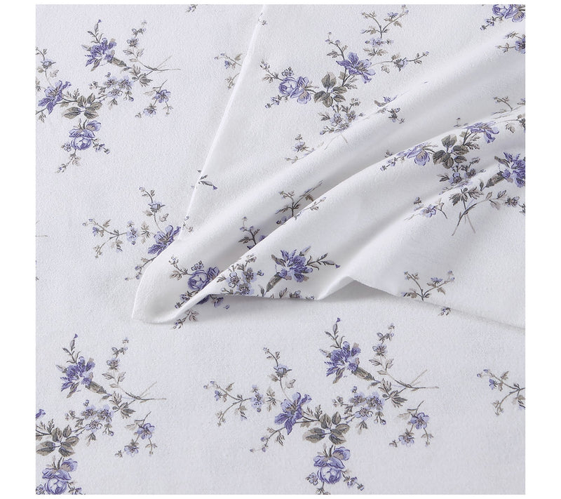 Laura Ashley Jessika Purple King Flannel Sheetet — View 4