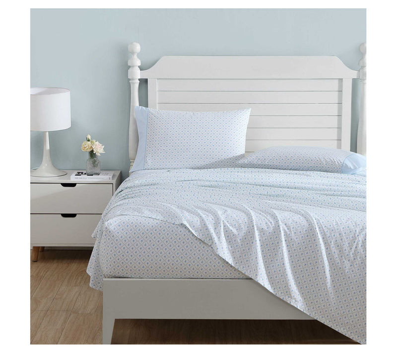 Laura Ashley Kate Blue-Green Queen Sheet Set — View 2
