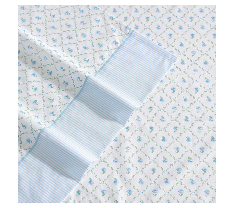 Laura Ashley Kate Blue-Green Full Sheet Set — View 4
