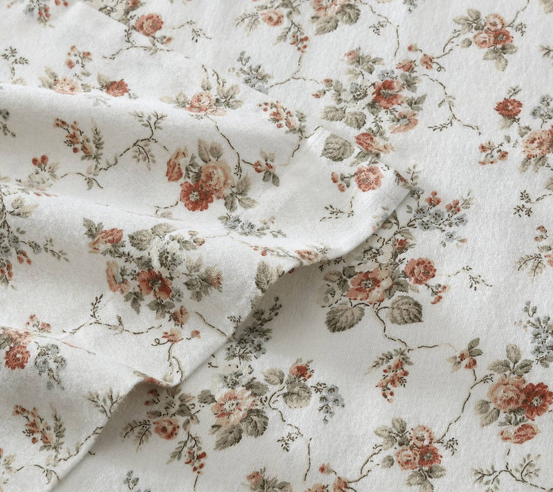 Laura Ashley Le Fleur Queen Flannel Sheet Set — View 4
