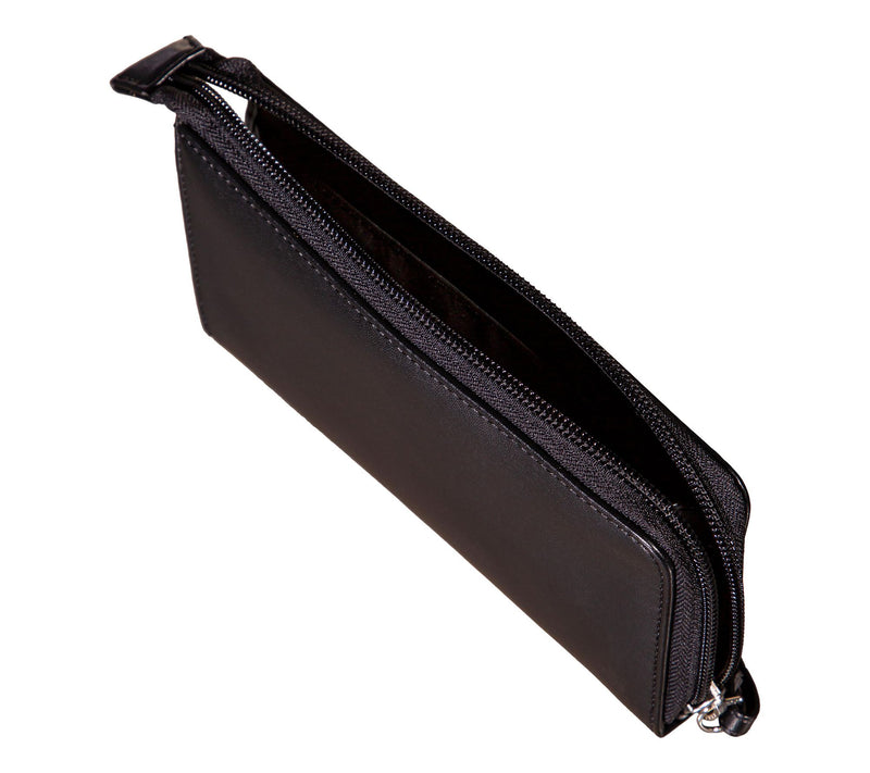Evergreen Black Wristlet Wallet with Official NCAA School Logo — View 2