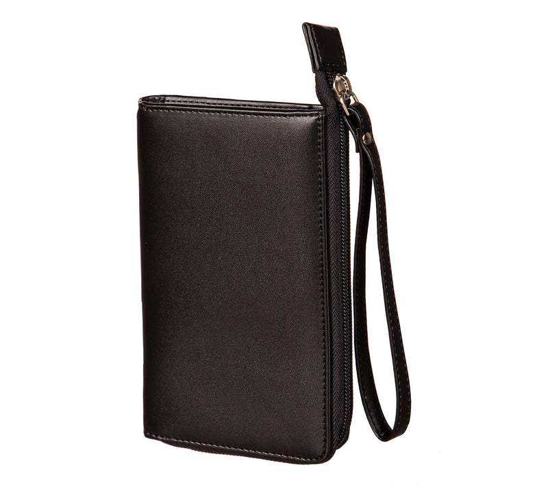 Evergreen Black Wristlet Wallet with Official NCAA School Logo — View 3