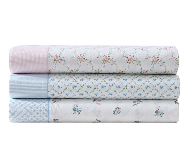 Laura Ashley Lynda Pink Queen Sheet Set — View 2
