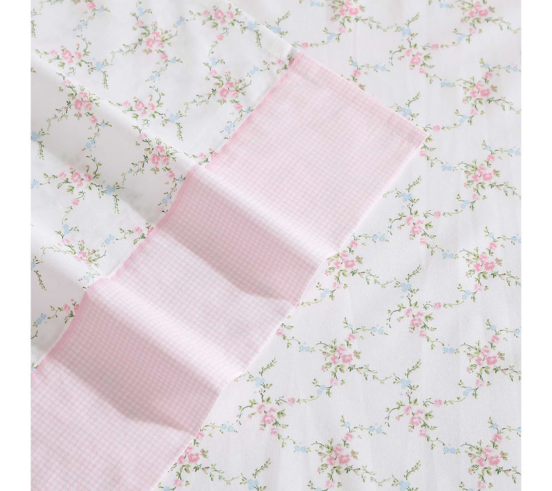 Laura Ashley Lynda Pink Full Sheet Set — View 5