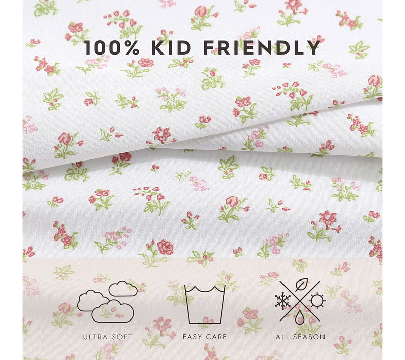 Laura Ashley Mae Pink TwinXL Sheet Set — View 6