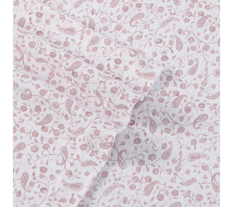 Laura Ashley Paisley Prance Pink Queen Flannelheet Set — View 4