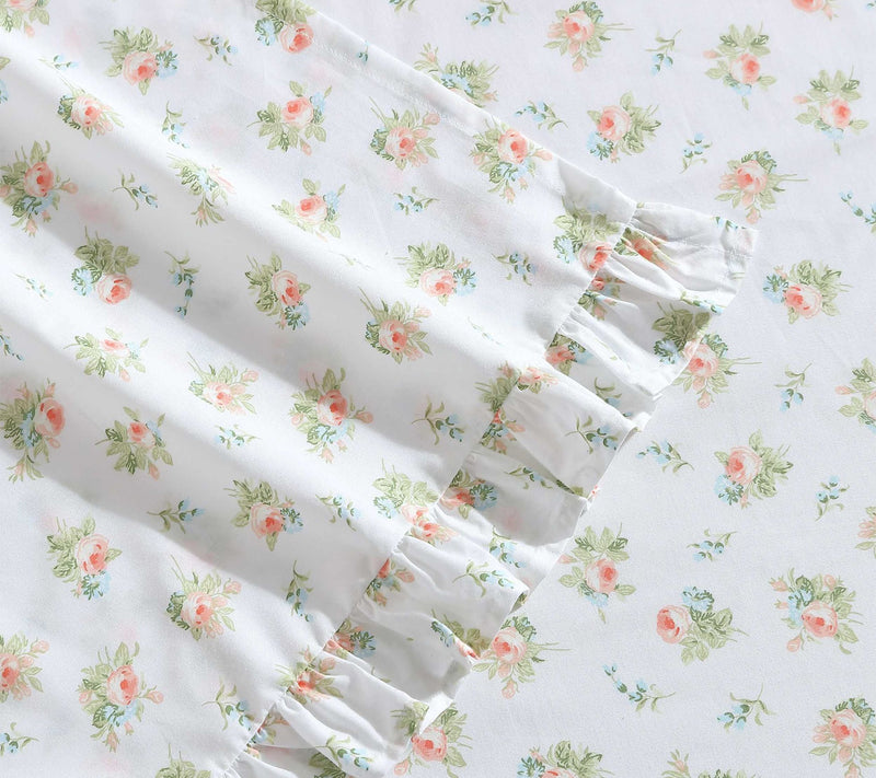 Laura Ashley Roseford Orange Floral King Sheetet — View 4