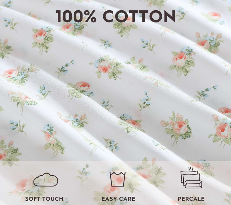 Laura Ashley Roseford Orange Floral King Sheetet — View 7