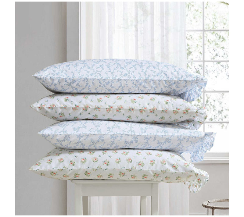 Laura Ashley Roseford Orange Floral TwinXL Sheet Set — View 8