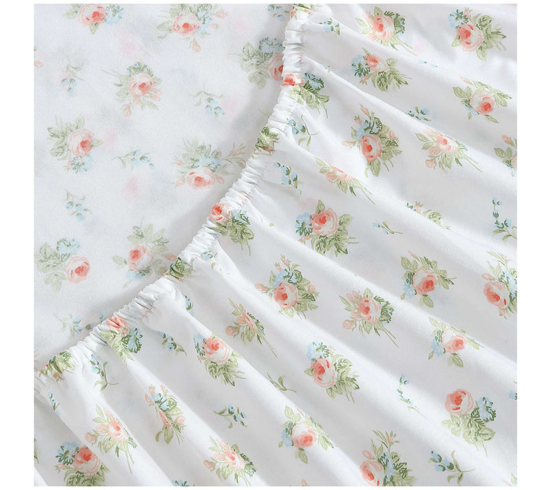 Laura Ashley Roseford Orange Floral TwinXL Sheet Set — View 5