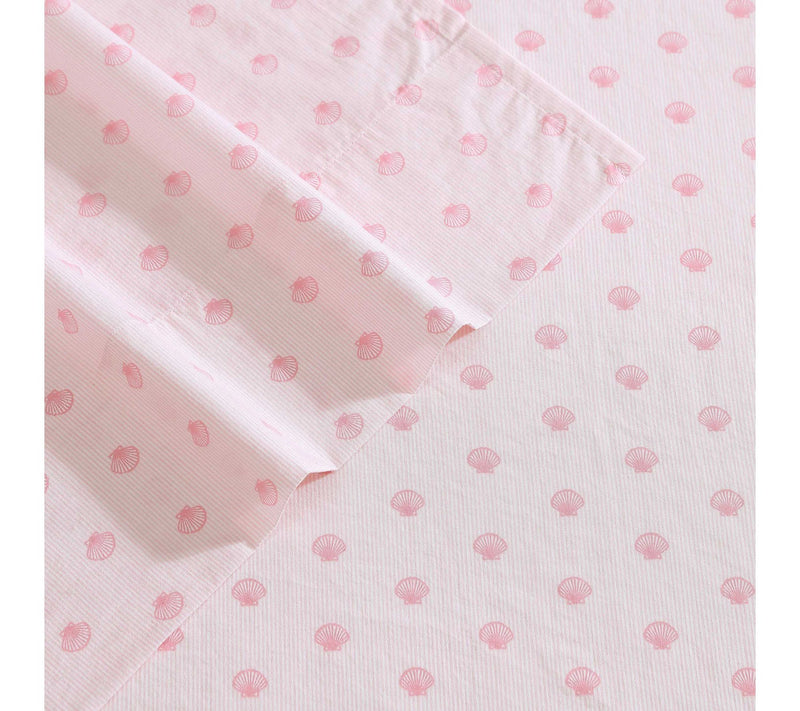 Laura Ashley Scallop Dollop Pink Twin Sheet Set — View 4