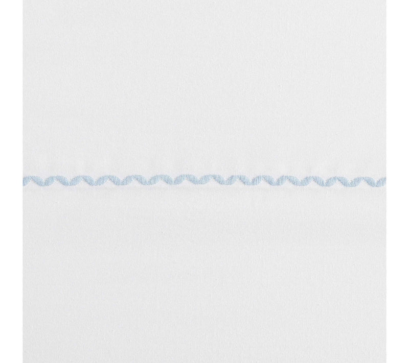 Laura Ashley Scallop Embroidered Blue Twin Sheet Set — View 6