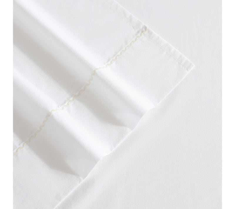 Laura Ashley Scallop Embroidered Ivory King Sheet Set — View 4