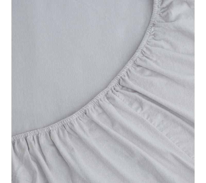 Laura Ashley Solid Grey Full Flannel Sheet Set — View 4