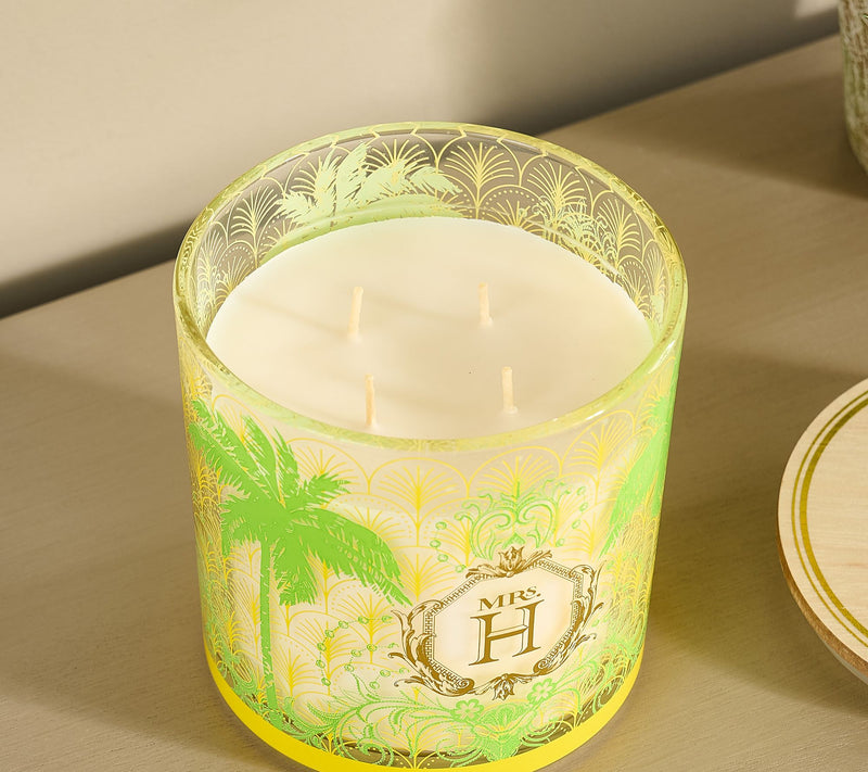 Mrs. H by Dee Hilfiger 22oz Mustique Coconut Candle with Wooden Lid — View 2