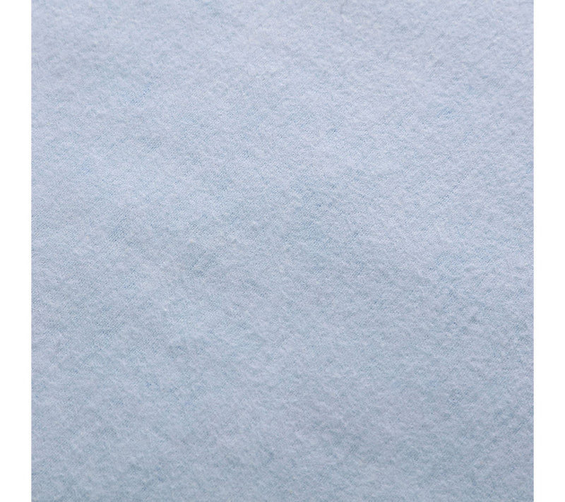 Laura Ashley Solid Blue Queen Flannel Sheet Set — View 5