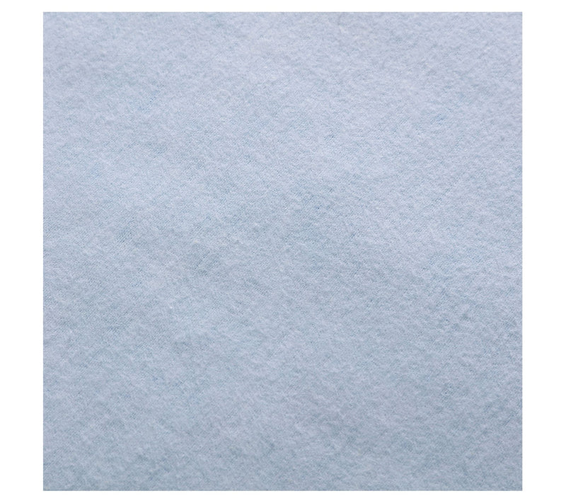 Laura Ashley Solid Blue Twin Flannel Sheet Set — View 5