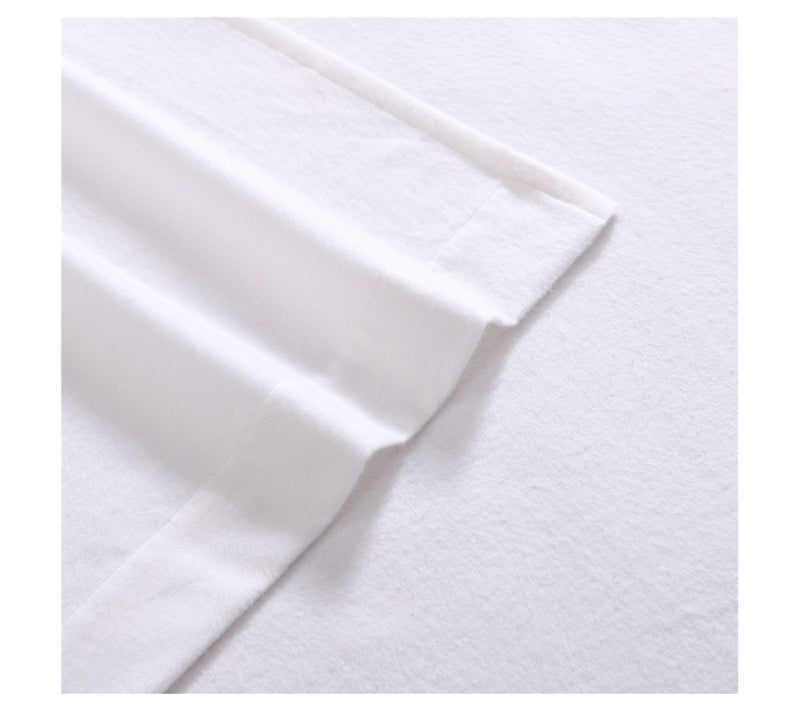 Laura Ashley Solid White Twin Flannel S heet Se — View 2