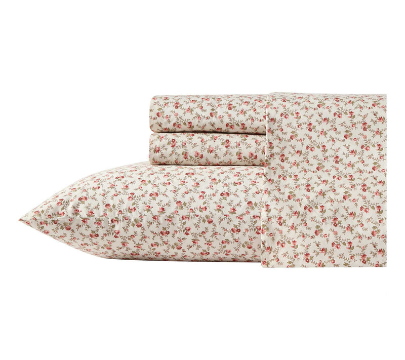 Laura Ashley Sweet Success Pink Queen Sheet Set — Main view
