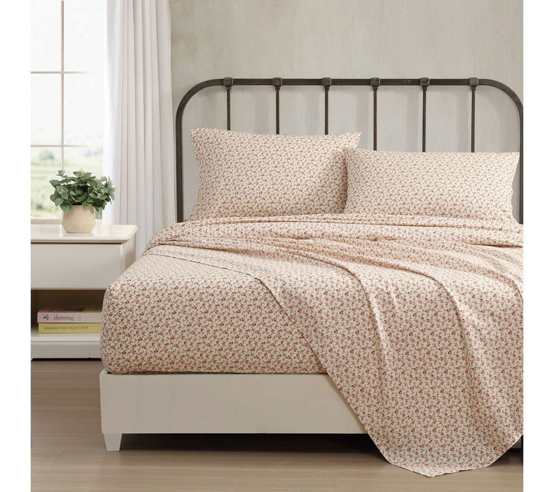 Laura Ashley Sweet Success Pink Queen Sheet Set — View 2