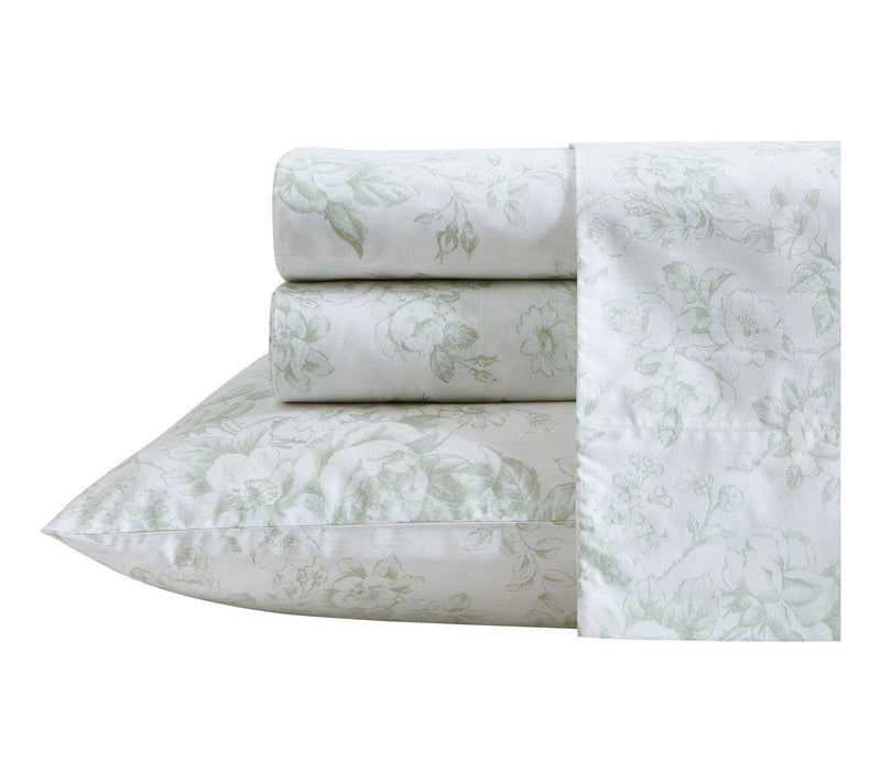 Laura Ashley Toile Delight Green Full Sheet Set — View 9