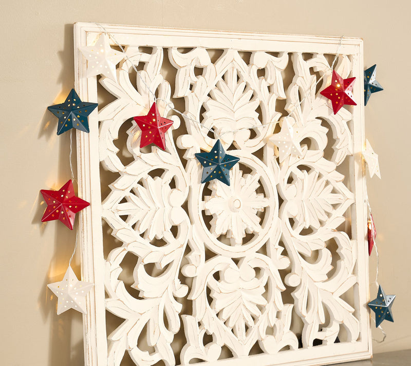 Home Reflections 75" Punched Metal Stars LED Light Strand — Main view