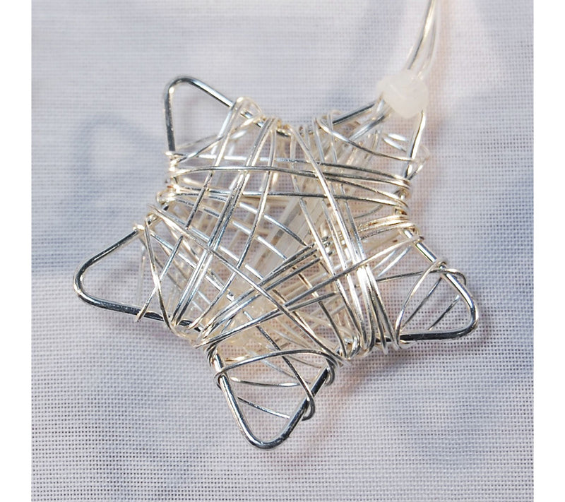 LumaBase Battery-Operated String Lights with 20Silver Stars — View 5