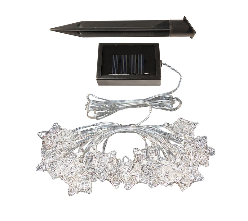 LumaBase Battery-Operated String Lights with 20Silver Stars — Main view
