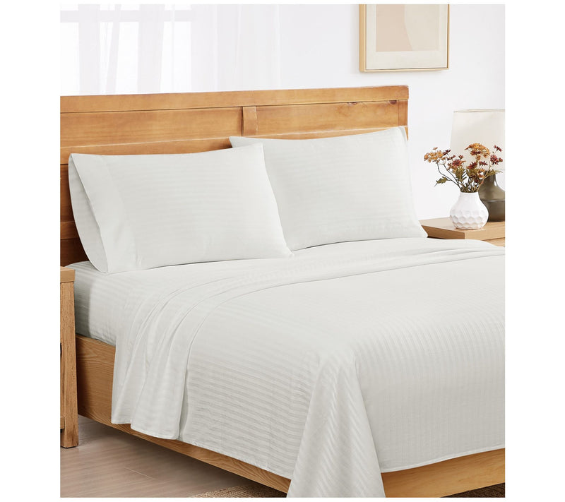 Royal Velvet Signature Dobby Stripe 4 Piece Queen Sheet Set — View 2