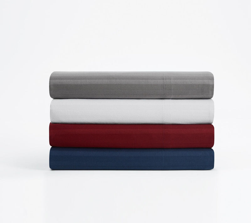 Royal Velvet Signature Dobby Stripe 4 Piece CalKing Sheet Set — View 5