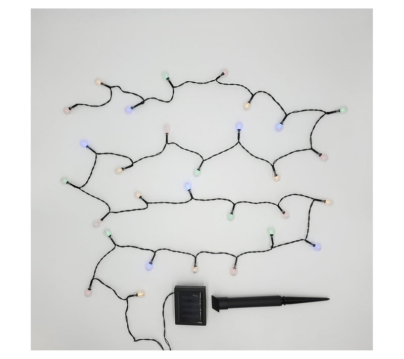 Lumabase Solar-Powered String Lights with Faceted Balls — View 6