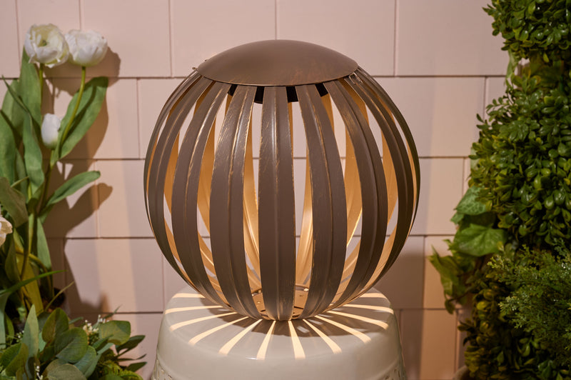 11" Illuminated Indoor/Outdoor Metal Sphere by Kim Gravel — View 11