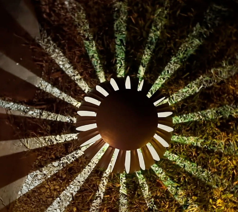 11" Illuminated Indoor/Outdoor Metal Sphere by Kim Gravel — View 3