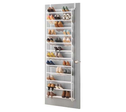 Whitmor 36-pair Over-the-Door Shoe Rack in White