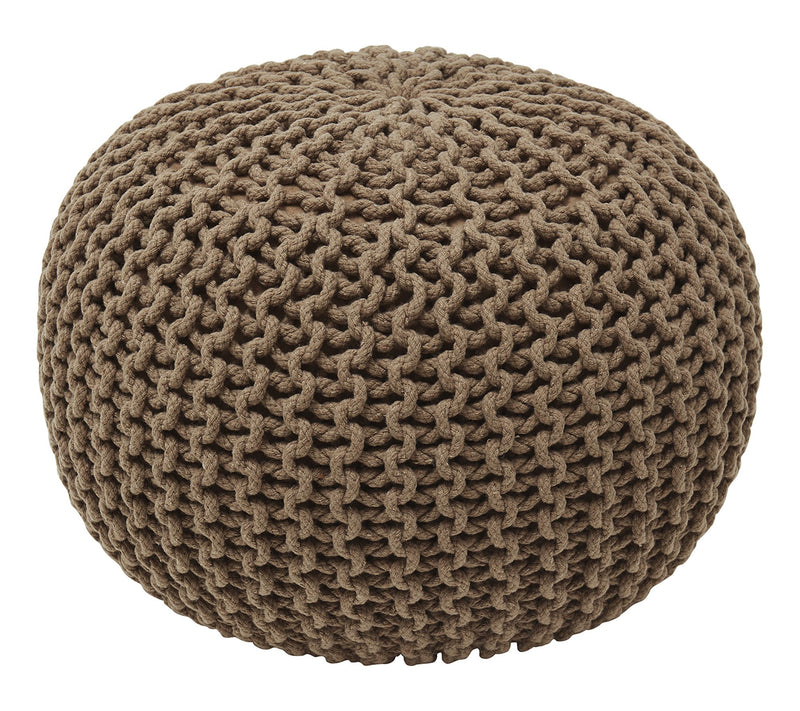 Ornavo Home Cotton Hand Knitted Cable Braid Pou f Ottoman — View 13