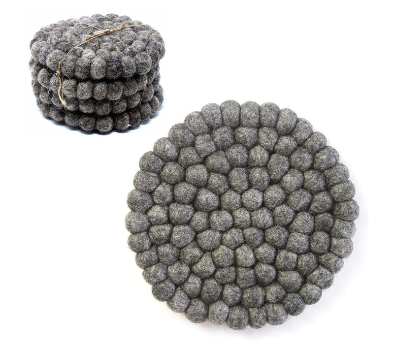 Global Crafts Handcrafted Felt Trivet & CoasterSet — View 10