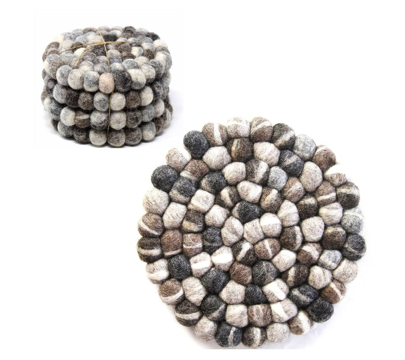 Global Crafts Handcrafted Felt Trivet & CoasterSet — View 11